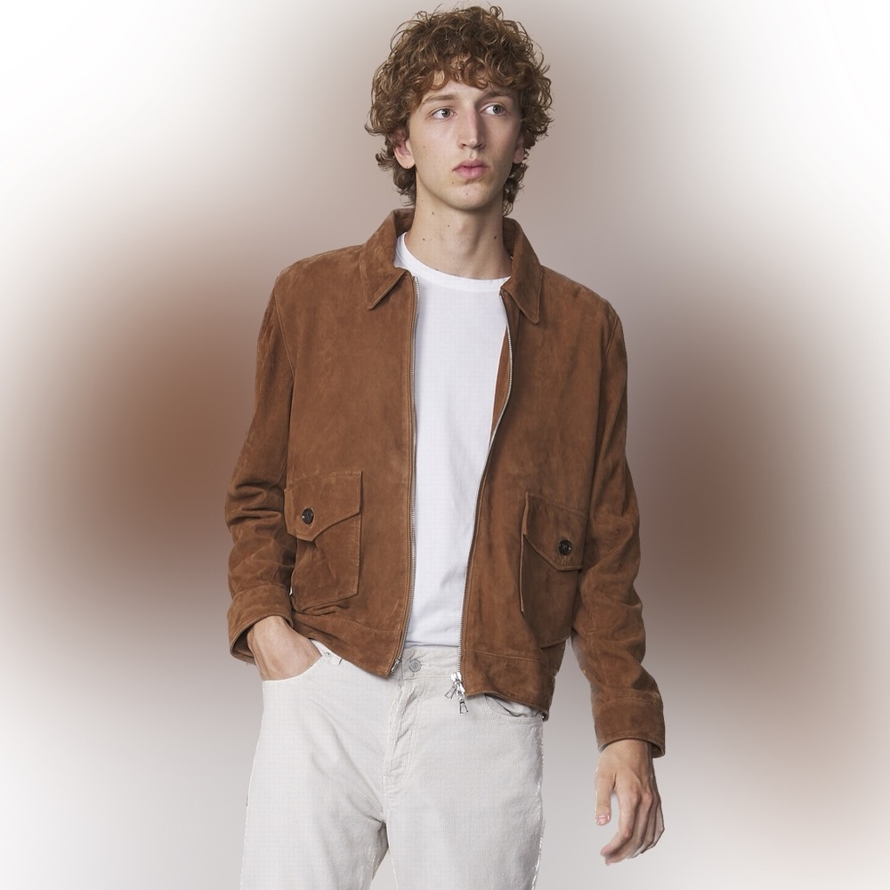 Officine Generale Victor Italian Suede Jacket Size - L